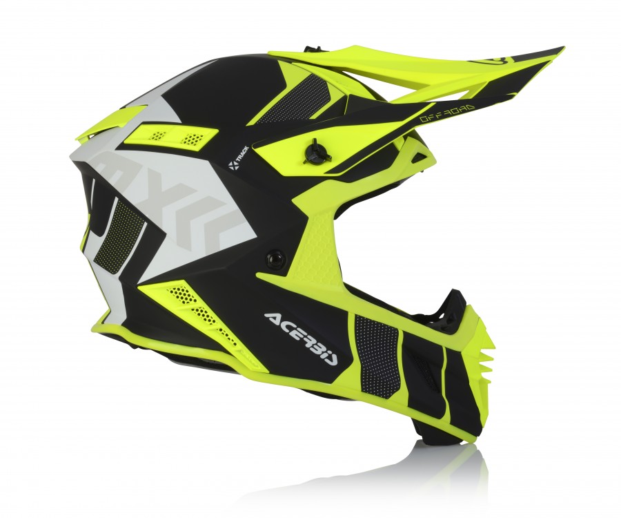 Casco Acerbis X-TRACK VTR NERO/GIALLO FLUO