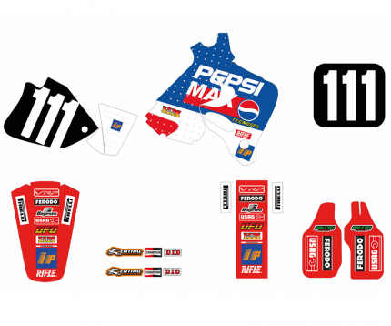 Kit adesivi Replica Team Honda Pepsi 1994 HONDA CR 125 1993-1994 HONDA CR 250 1992-1993